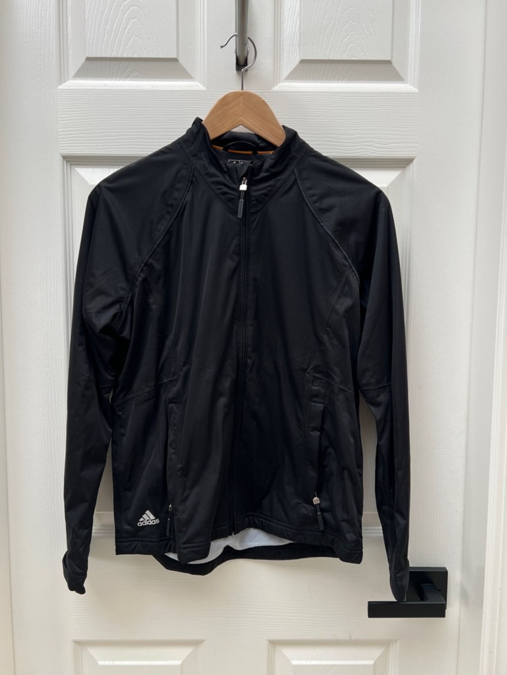 Adidas Climaproof Golf Black Full-Zip Performance Jacket